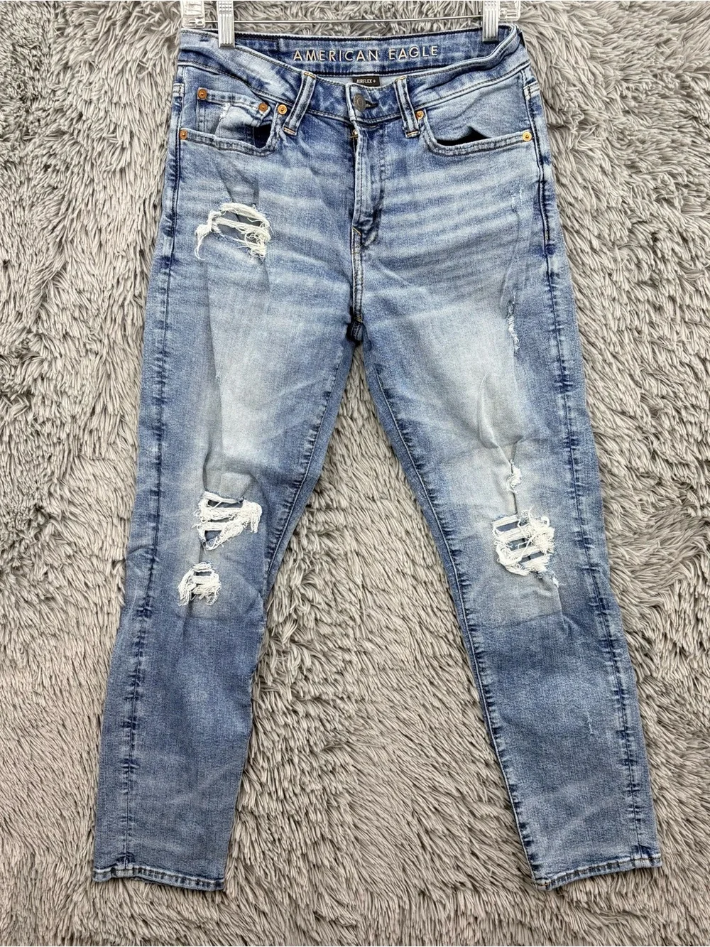 American Eagle Jeans Mens 29 Blue Air Flex Mid Rise Light Wash Athletic Fit